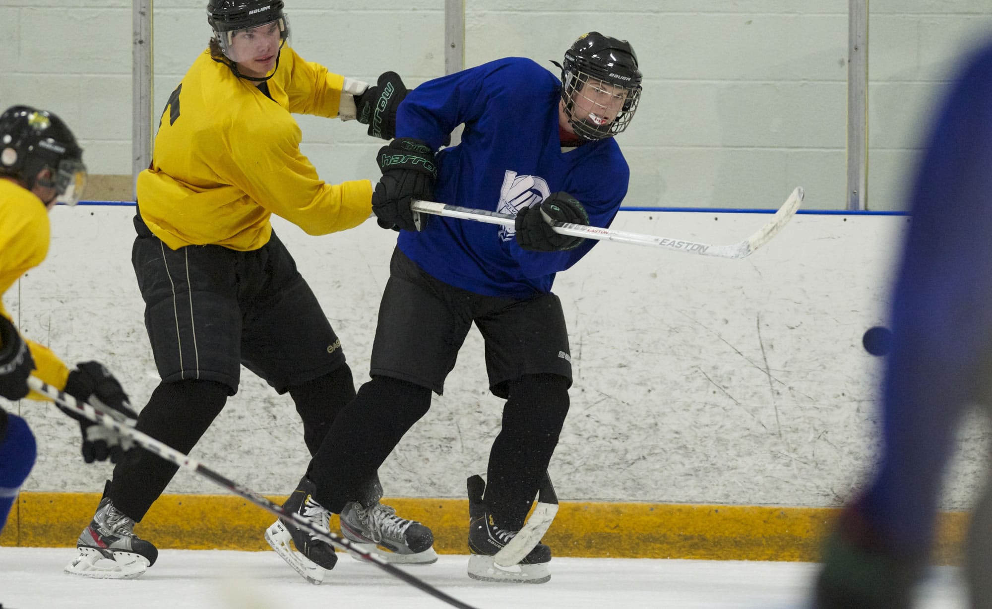 Fort Vancouver Vipers Logan Chavez works out with the team at Mountain View Ice Arena.