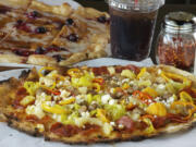 The Wyoming Pizza aith the Blueberry Delight at Uncle D's Woodfire Pizza.