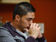 In a photo provided by ESPN, Notre Dame linebacker Manti Te'o pauses during an interview with ESPN on Friday, Jan. 18, 2013, in Bradenton, Fla. ESPN says Te'o maintains he was never involved in creating the dead girlfriend hoax. He said in the off-camera interview: &quot;When they hear the facts they'll know.