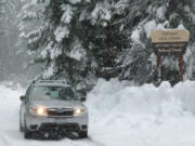 There was plenty of snow on Sunday for snowmobile riding and cross-country skiing at Atkisson Sno-Park, west of Trout Lake in the Mount Adams District of the Gifford Pinchot National Forest.