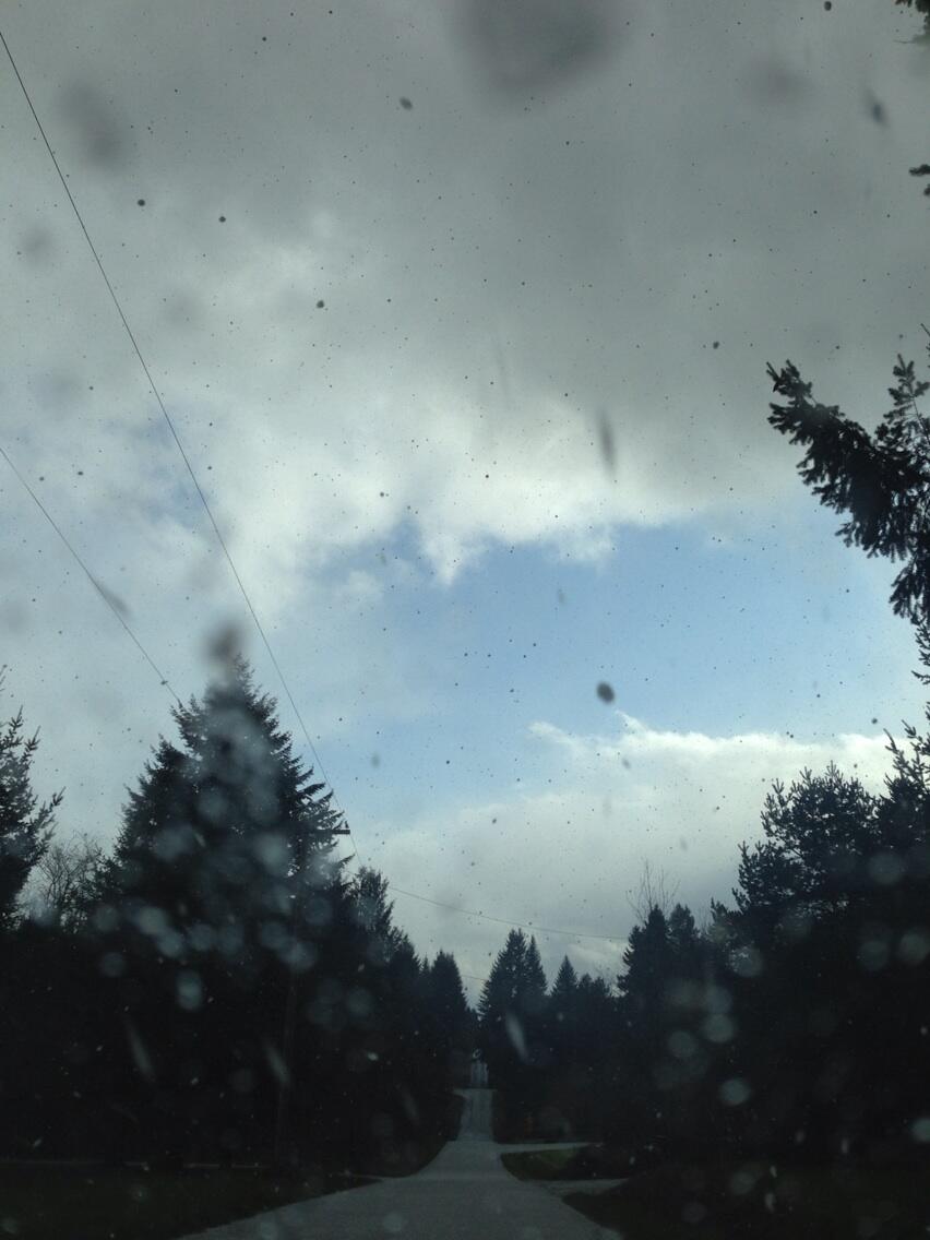 Haley Phillips captured this image of hail falling from a strong spring storm near Hockinson Thursday afternoon.