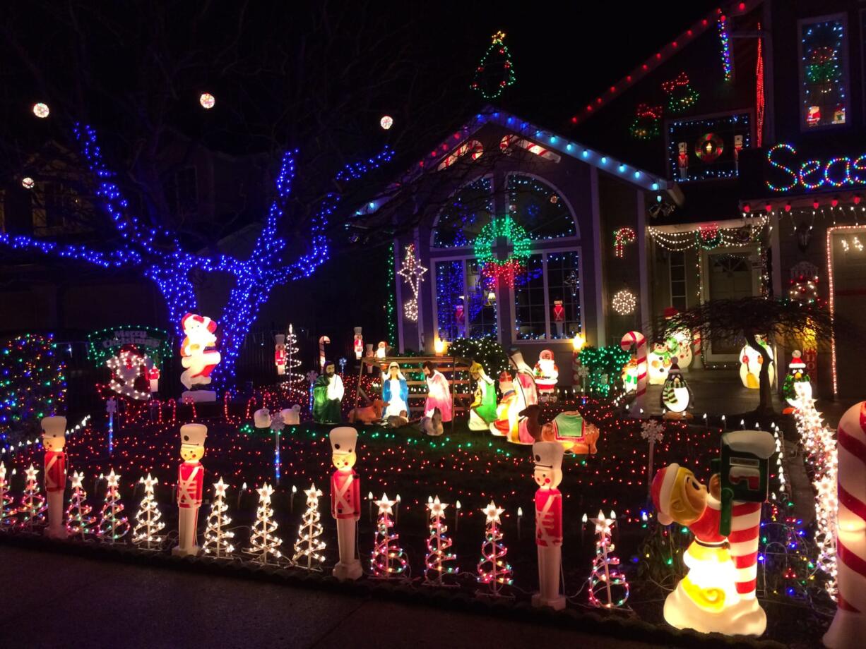 Brant Buchannan's home at 15309 N.E. Seventh St., Vancouver is festooned for Christmas.