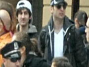 This photo released by the FBI shows the suspects together,  walking through the crowd in Boston on Monday before the explosions at the Boston Marathon.