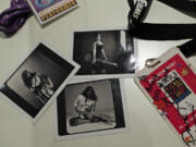 Stage passes and photographs are part of an exhibit on Amy Winehouse at London's Jewish Museum.