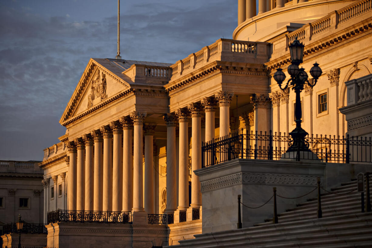 The morning sun illuminates the U.S.