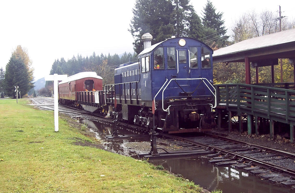 The Chelatchie Prairie Railroad boards on its way to Moulton Falls.