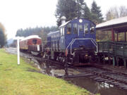 The Chelatchie Prairie Railroad boards on its way to Moulton Falls.