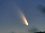 The comet, Pan-STARRS, seen from Queenstown, New Zealand.