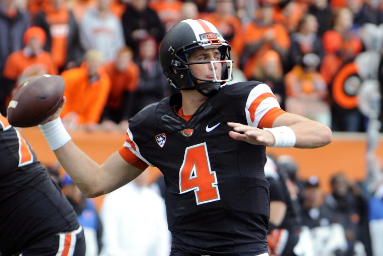 Oregon State quarterback Sean Mannion throws against Colorado in the first half Saturday.