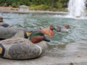 The Columbia Flyway Wildlife Show and competition will display a variety of decoys today and Sunday at the Water Resources Education Center in Vancouver.