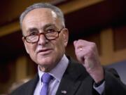 Sen. Charles Schumer, D-N.Y. speaks during a news conference on Capitol Hill in Washington, Thursday, Dec. 3, 2015, to discuss gun control and related amendments to the reconciliation bill.