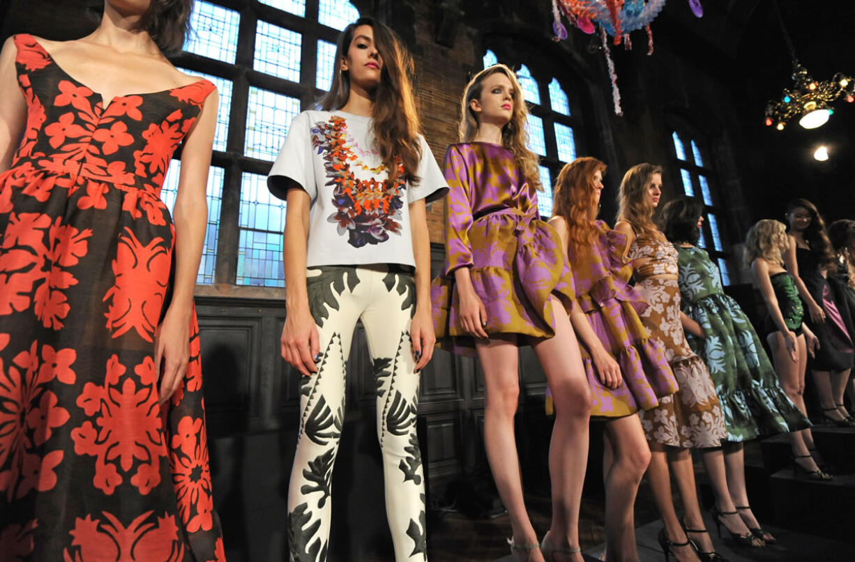 The Cynthia Rowley Spring 2014 collection is modeled Saturday during Fashion Week in New York.