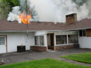 An attic fire damaged this West Hazel Dell home on Tuesday afternoon.