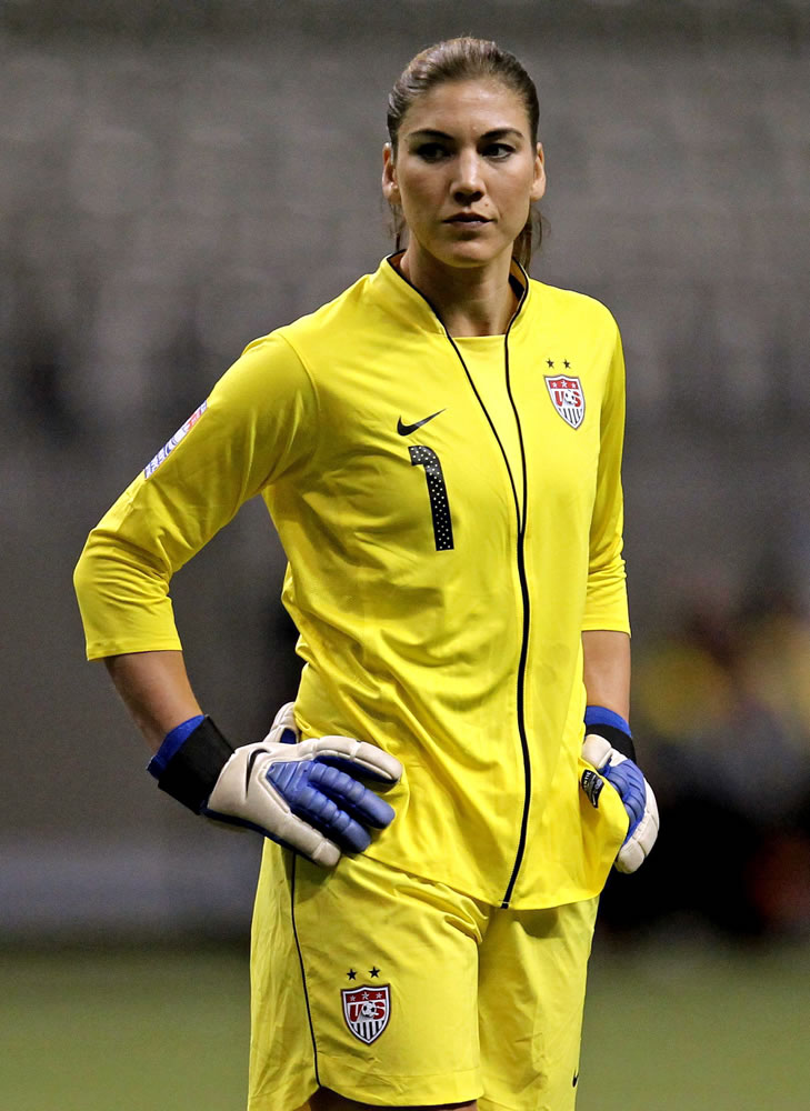 Hope Solo, goalkeeper for the U.S.