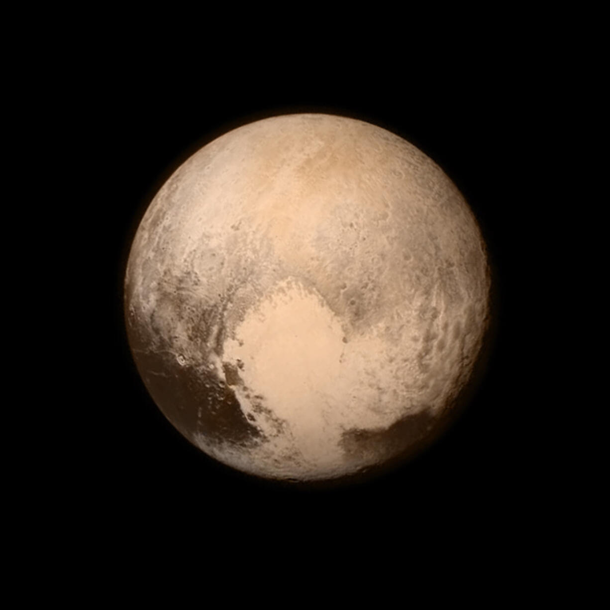 The New Horizons spacecraft captured this image of Pluto on July 13. The United States is now the only nation to visit every planet in this solar system.