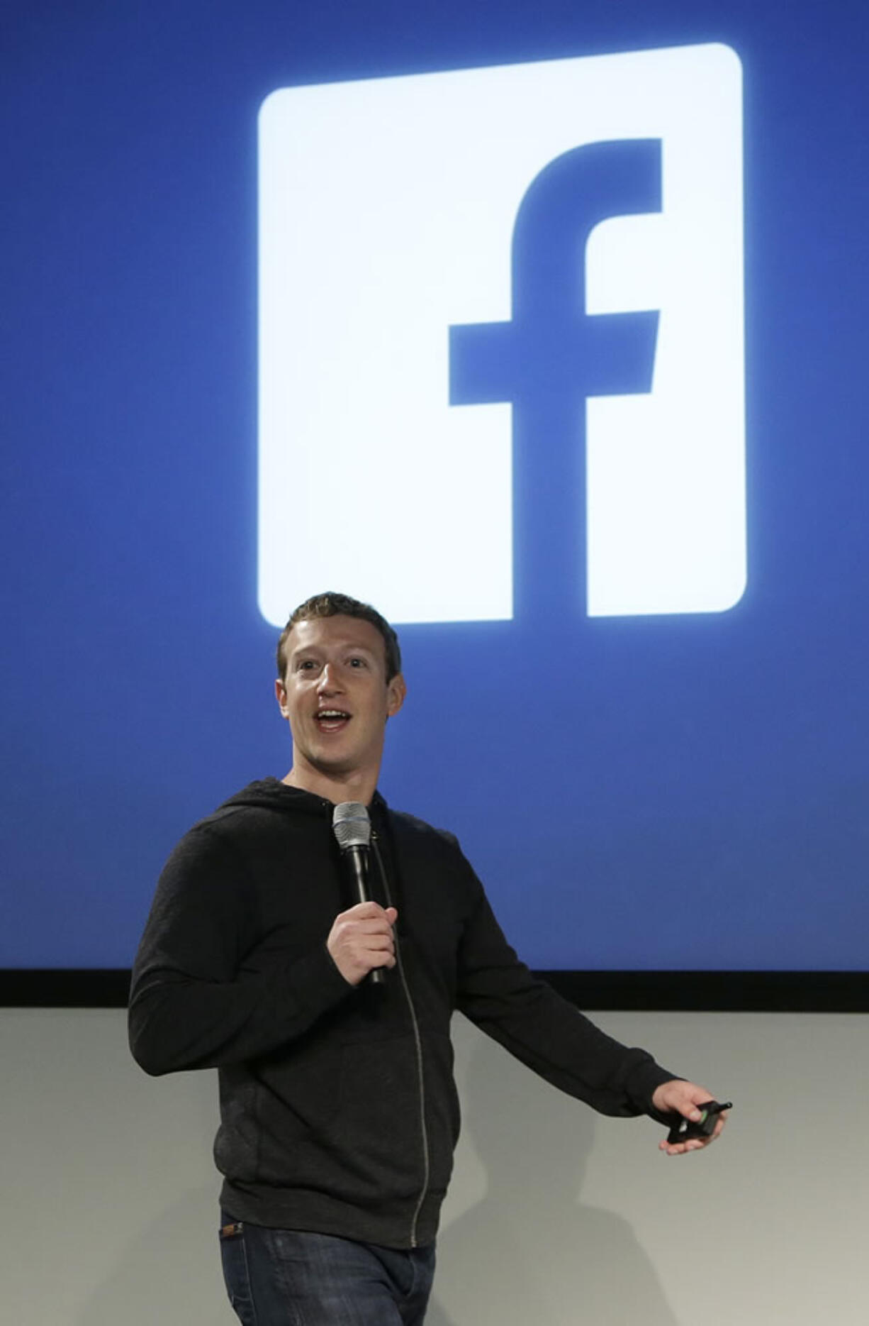 Facebook CEO Mark Zuckerberg speaks at Facebook headquarters in Menlo Park, Calif., on Thursday.