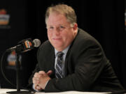 Oregon head coach Chip Kelly address the media, Wednesday, Jan. 2, 2013, in Scottsdale, Ariz. Oregon will face Kansas State Thursday in the Fiesta Bowl NCAA college football game.