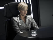 Kimberley French/Columbia TriStar Marketing Group
Jodie Foster plays Secretary Delacourt, who is being demoted in this scene from the futuristic thriller &quot;Elysium,&quot; which also stars Matt Damon.