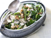 Raw Asparagus, Mushroom And Parsley Salad With Nuts