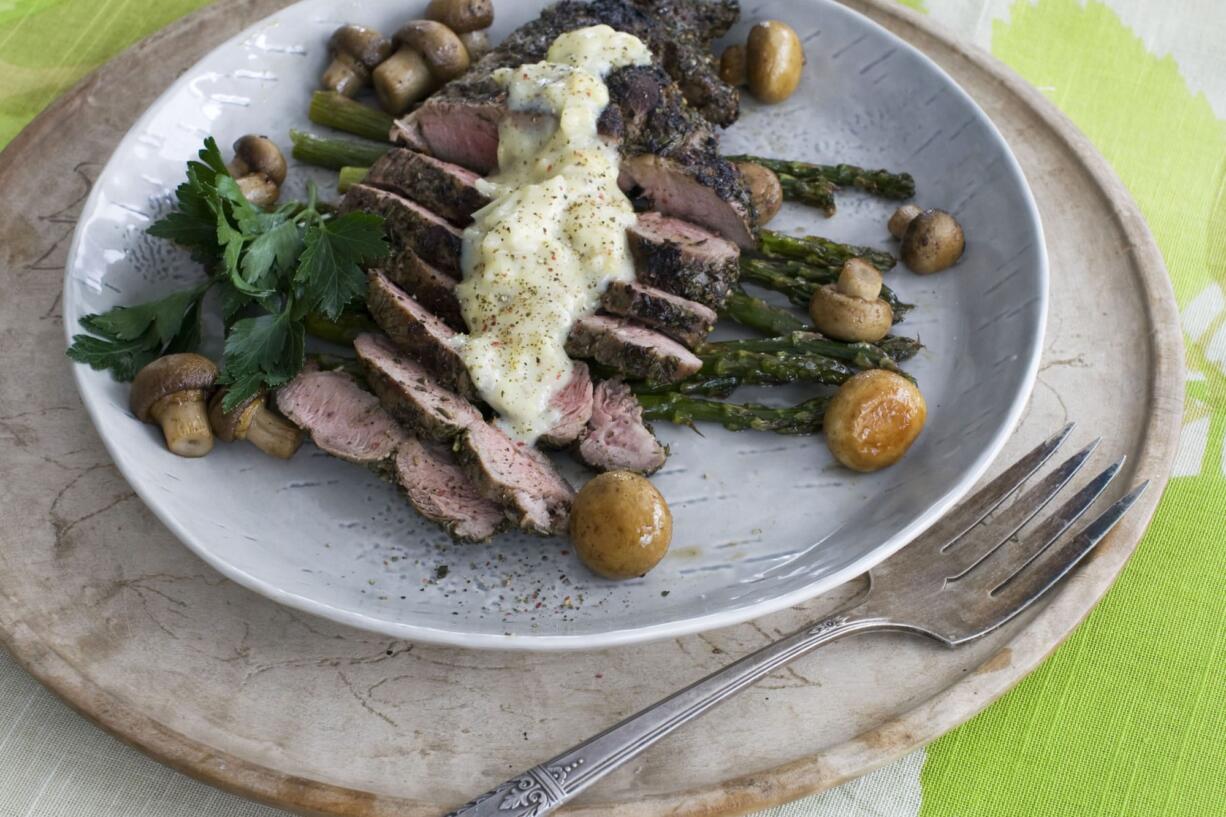 Smaller lamb steaks cut from the leg get the Mediterranean treatment in this Grilled Lamb Steaks With Artichoke Lemon Sauce recipe.