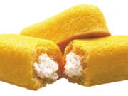 Twinkies cream-filled snack cakesfirst came onto the scene in 1930 and contained real fruit until rationing during World War II led to the vanilla cream Twinkie.