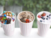 From left to right: Concession Stand, Dark Horse Cherry, Berry Basket DIY ice cream flurries