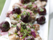 Pork Tenderloin Cutlets With Grilled Cherry Salsa