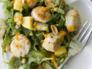 A warm scallop salad with carrot-ginger dressing is a light yet filling summer dinner.