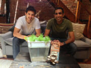 Back to the Roots founders Alejandro Velez, left, and Nikhil Arora started growing mushrooms on a whim in college.