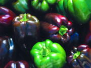 Unusual pepper variety Chocolate Beauty matures from green to a mellow brown.