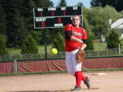 Katie Schroeder pitched a perfect game for the Papermakers Wednesday, at Camas High School.