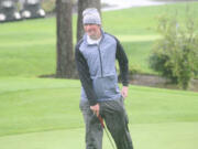 Brian Humphreys captured the 4A state boys golf championship medal Wednesday, at Camas Meadows.