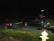 A Clark County man was critically injured in a motorcycle crash Saturday night.