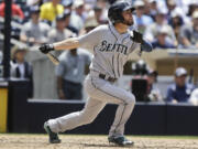 Nick Franklin watches the fight of his first career home run in the sixth inning Thursday.