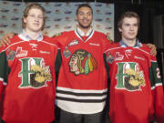 Halifax left winger Jonathan Drouin, left, Portland defenseman Seth Jones, center, and Halifax center Nathan MacKinnon are expected to be top picks in the upcoming NHL draft.