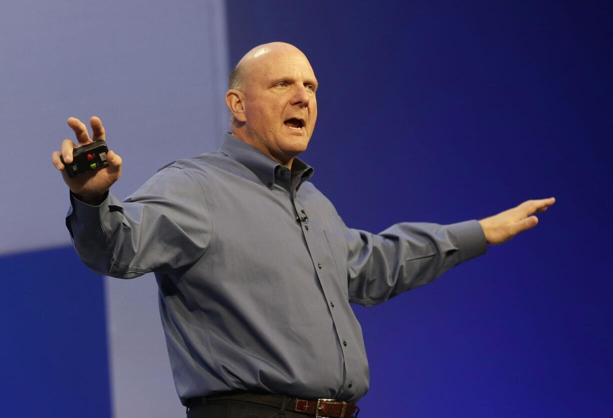 Microsoft CEO Steve Ballmer speaks at a Microsoft event in San Francisco on June 26.