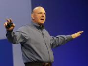 Microsoft CEO Steve Ballmer speaks at a Microsoft event in San Francisco on June 26.