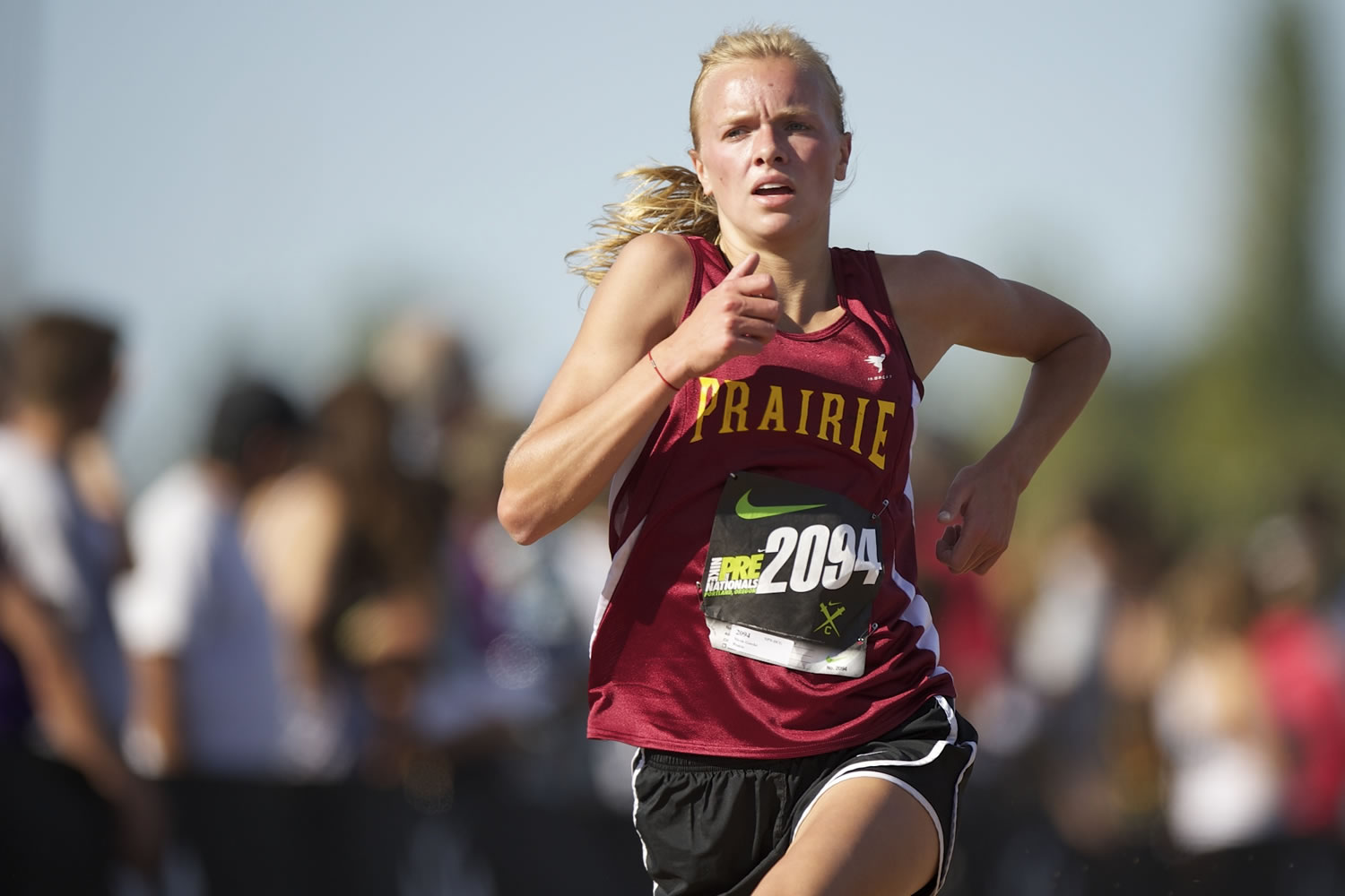 Nicole Goecke of Prairie High School competes in the Jim Danner girls race at the 2012 Pre National Cross Country meet Saturday September 29, 2012 in Portland, Oregon.(Troy Wayrynen/The Columbian)