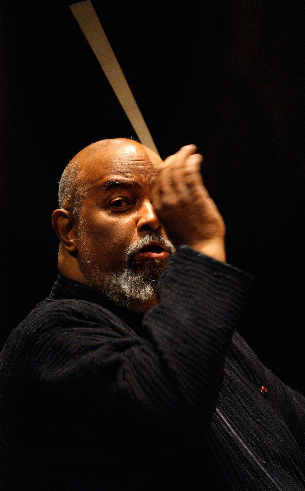 James DePreist conducts the Oregon Symphony in a 2003 concert at Arlene Schnitzer Concert Hall in Portland.