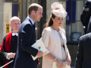 Prince William and Kate, the Duchess of Cambridge, attend a celebratory service June 4 for the 60th anniversary of the Queen's Coronation at Westminster Abbey in London.