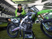 Team Kawasaki rider Ryan Villopoto poses for a portrait at Washougal MX Park on Thursday July 21, 2011.