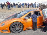 An Ultimate Aero is displayed at the Tuesday groundbreaking event for SSC North America in West Richland.