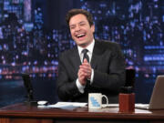 Jimmy Fallon, host of &quot;Late Night with Jimmy Fallon,&quot; on the set in New York.