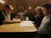 Actors James Gandolfini as Tony Soprano, from left, Edie Falco as Carmela and Robert Iler as Anthony Jr.