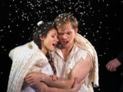 Evy Ortiz, left, and Jim Schubin star in &quot;The Fantasticks,&quot; which recently celebrated 20,000 performances.