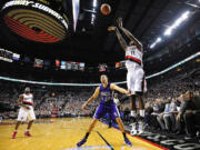 The Portland Trail Blazers play the Sacramento Kings in January 2012 at the Rose Garden in Portland.