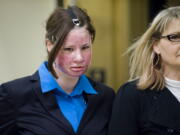 Bethany Storro arrives at the Clark County Courthouse on April 8, 2011, with her mother, Nancy Neuwelt.