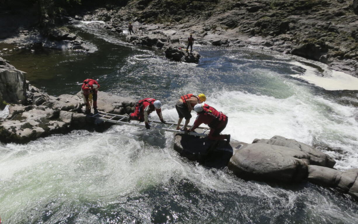 Fire District 3 was dispatched to Lucia Falls Park at 1:15pm today for a teenager stuck at the top of the falls. The individual was at the park with his family and was wadding in the waters above the falls when he slipped and floated down river.