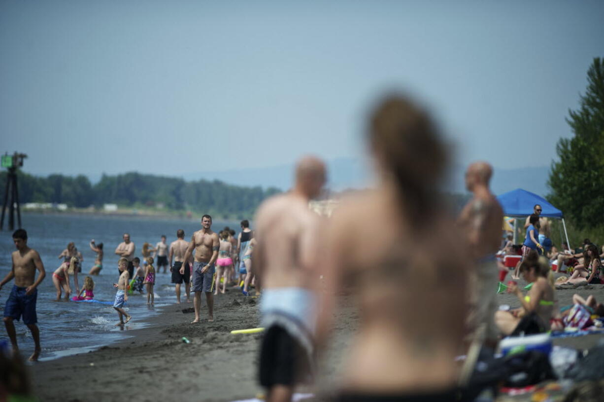 Hot weather drove crowds to Frenchman's Bar in early July, and will likely do the same later this week as temperatures flirt with 100.