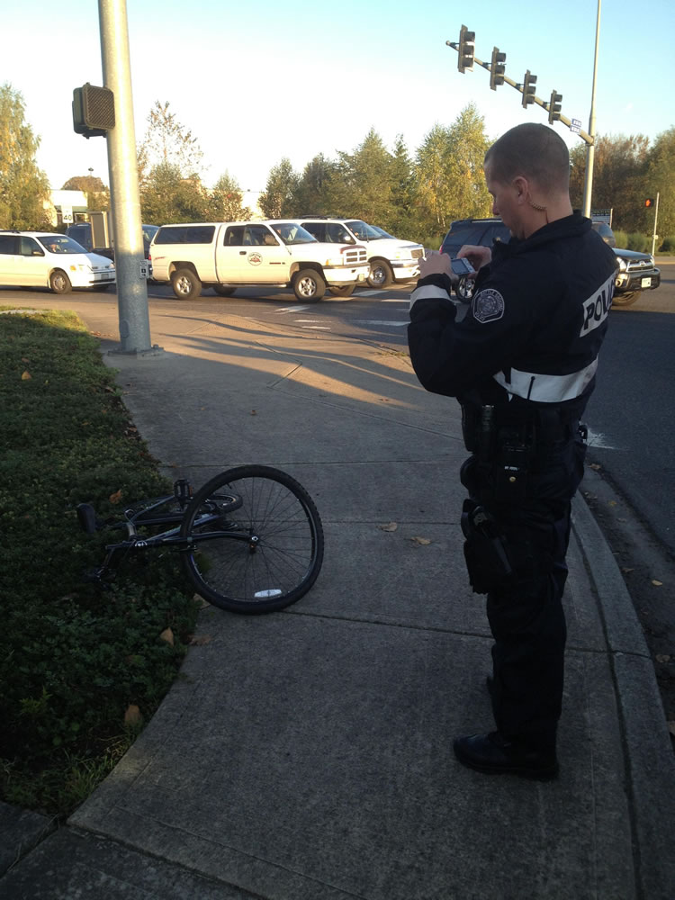 Battle Ground police are investigating a crash this morning where a 32-year-old bicyclist was taken to an area hospital.